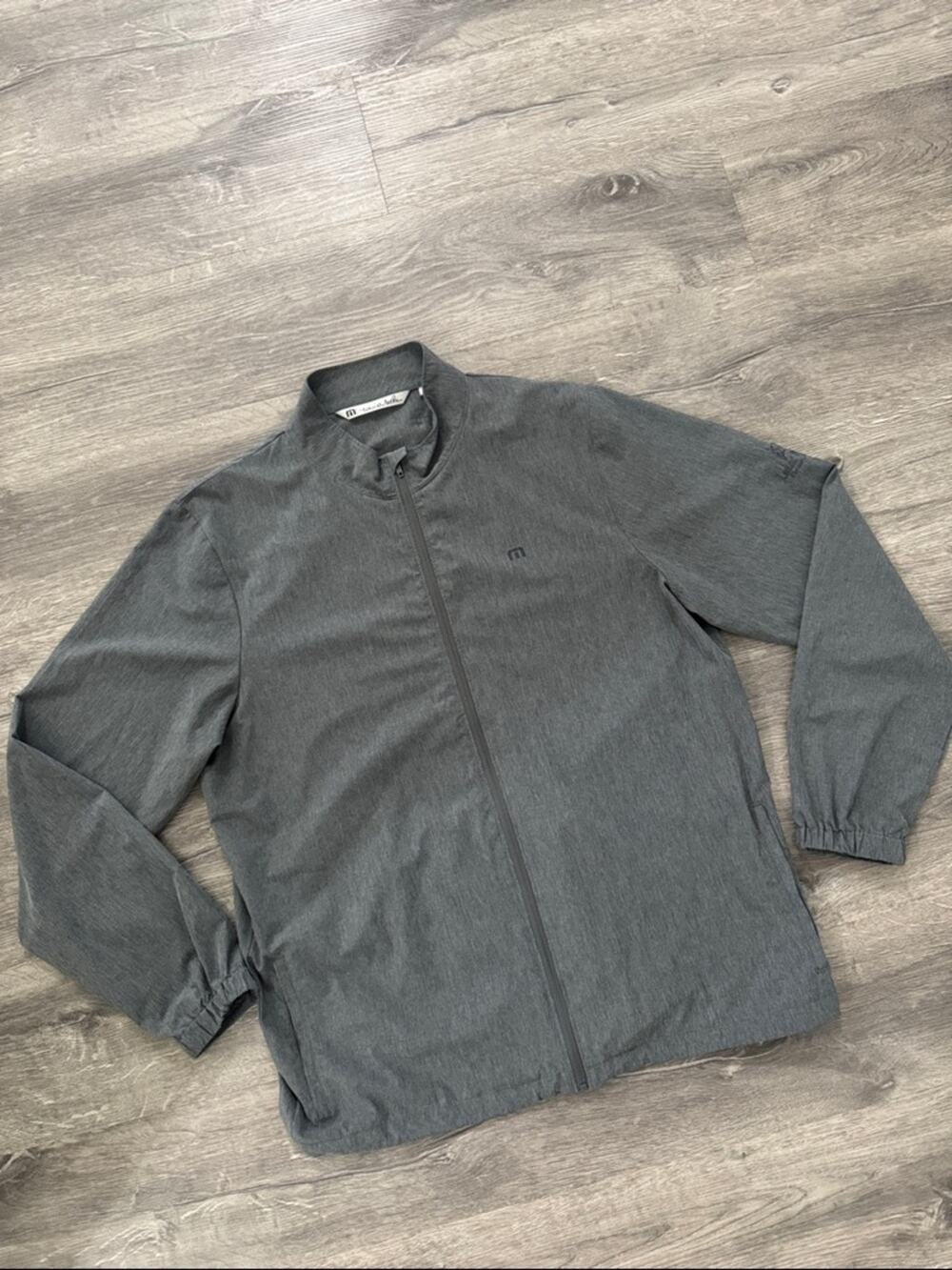 Travis Mathew Full-Zip Gray Lightweight Windbreaker Golf Jacket Size XL